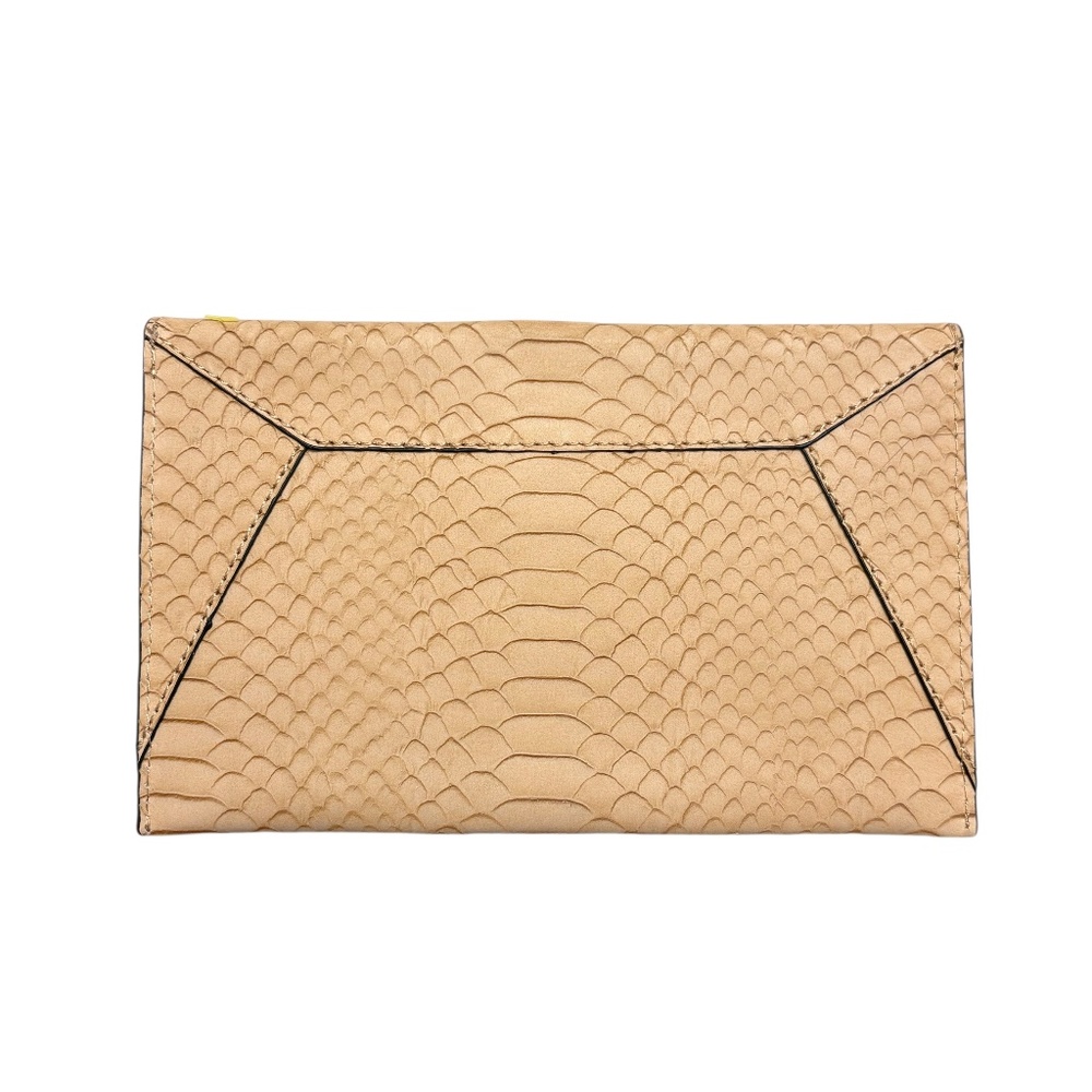 Loeffler Randall Snakeskin Python Embossed Tan Le… - image 4